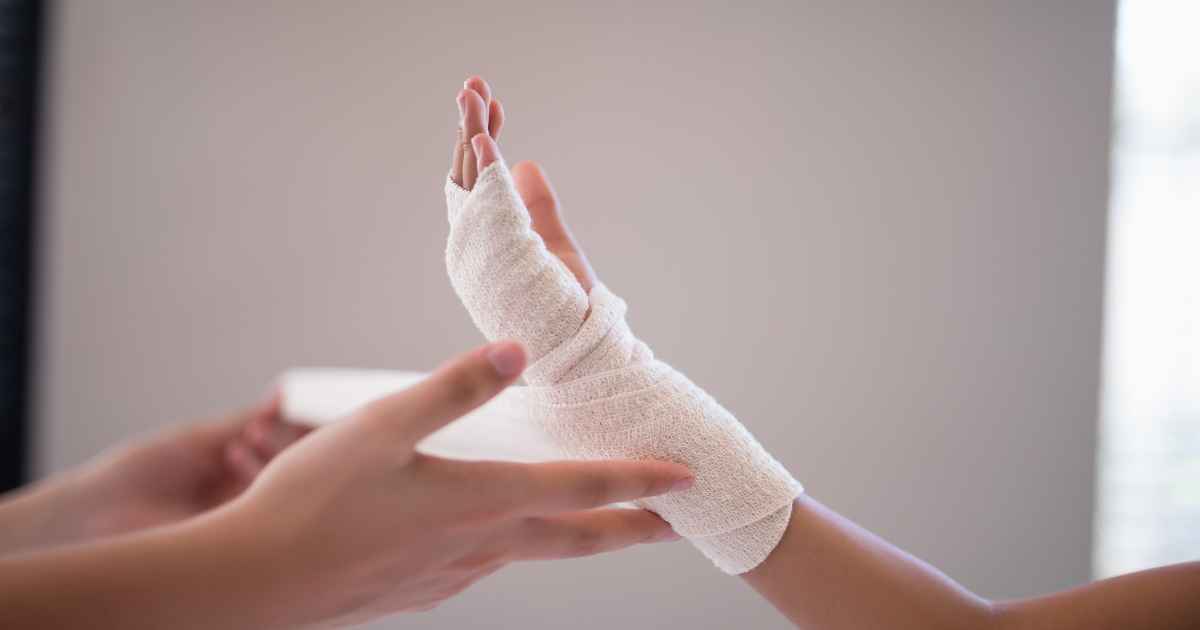 Hand with bandage